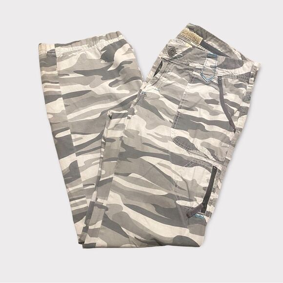 Y2K Cabelas Gray Camo Straight Leg Cargo Relaxed Trail Utility Streetwear Pants - Picture 3 of 7